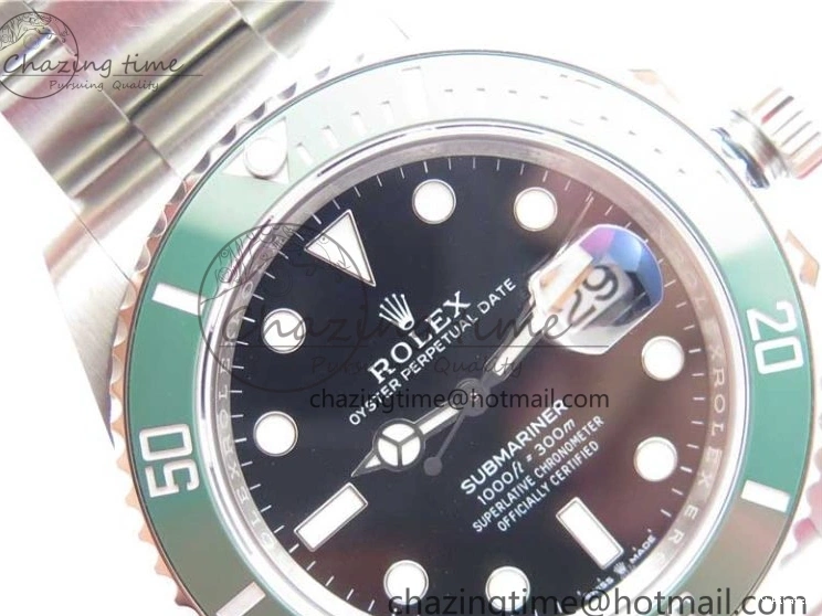 A3235 41mm LV on Submariner Black Bracelet Kermit EWF SS Dial 126610 0101